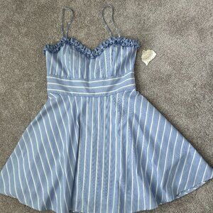 NWT Altar’d State Blue Striped Sundress | Fit & Flare | Size M